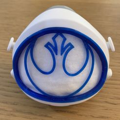 IMG_7249.jpg Fichier STL Couvercle encliquetable pour Flo-Mask - Logo Rebelle Star Wars・Design à télécharger et à imprimer en 3D