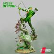 111920 B3DSERK - Green Arrow Color 02.jpg B3DSERK DC comics Green Arrow 3d Sculpture: STL tested & ready for printing