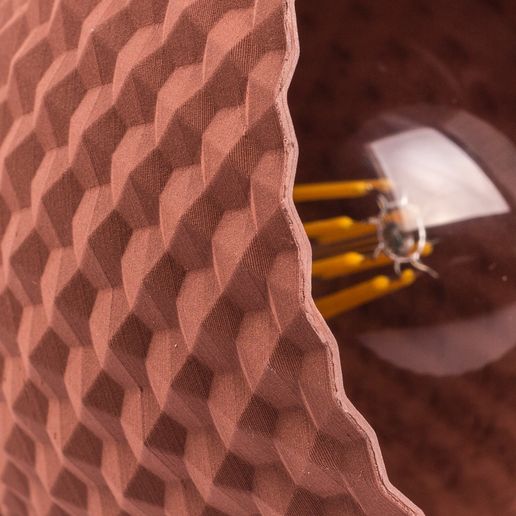 未開封　amber diamond pattern lamp shade 30017 Transitional Bell Shape Spider Construction Lamp Shade