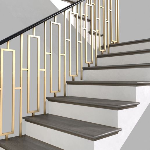modern-interior-stair-art-deco-3d-model-max-obj-1.jpg Modern staircase stair in Art Deco style  3D model