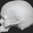2023-04-06-11_36_23-ZBrush.jpg stl file of 3d prints engraved female skull elegant anatomy