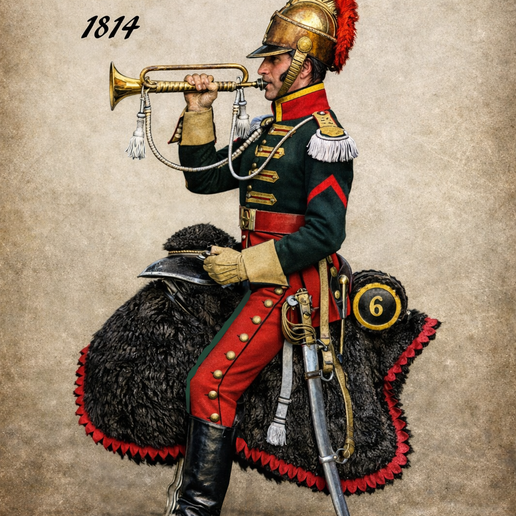 Soldat de l'empire no 33: Le trompette de Chevau-leger Lancier 1814