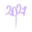 1569 TOPPER 2021.stl TOPPER NEW YEAR 2021 - CAKETOPPER NEW YEAR 2021