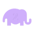 number_elephant_2.stl Fichier STL gratuit Linkable Elephants - Letters & Numbers (Redesign/Remix)・Plan imprimable en 3D à télécharger