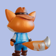 Kawaii-Fox-Cowboy4.png Kawaii Fox Cowboy - Whimsical 3D Model in STL, OBJ, 3MF + Textures