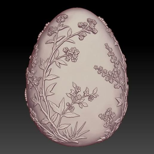 Wildflower Egg Botanical Relief STL | Deep & Shallow Set
