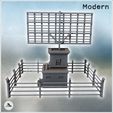 4.jpg Large antenna with communication building and metal fence (16) - Modern WW2 WW1 World War Diaroma Wargaming RPG Mini Hobby