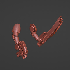 Screenshot-2022-06-18-185223.png STL file Exo Armour Close Combat Arms・Design to download and 3D print