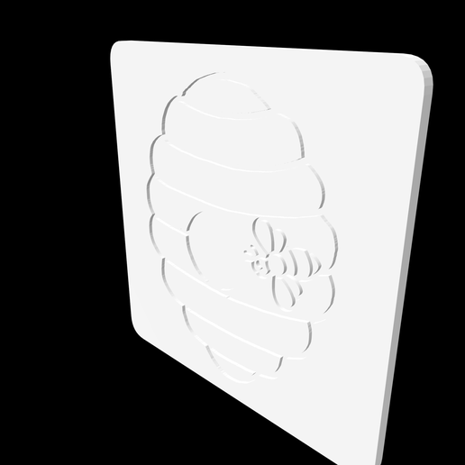 HONEYCOMB-COASTER-SQUARE.png Соты/Улей - квадратная подставка