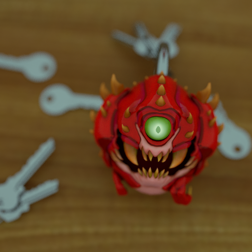 Doom Cacodemon Keychain 3D model