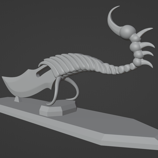 Screenshot_3.png Download OBJ file Scorpion dagger・Model to download and 3D print, Du_Al