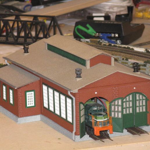 IMG_6587.JPG NEW HO Scale Two Stall Engine House