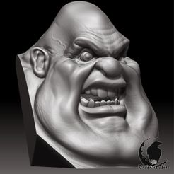 FAT-FACE-HD-2.jpg STL file HD HEAD 'FAT FACE'・3D printing design to download