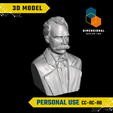 Nietzsche-Personal.png 3D Model of Friedrich Nietzsche - High-Quality STL File for 3D Printing (PERSONAL USE)