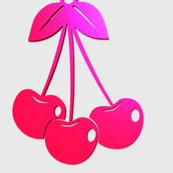 cherry.png Archivo 3D gratis Cherry Pendant・Modelo para descargar y imprimir en 3D