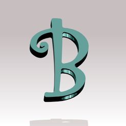B.jpg Straw topper letter B