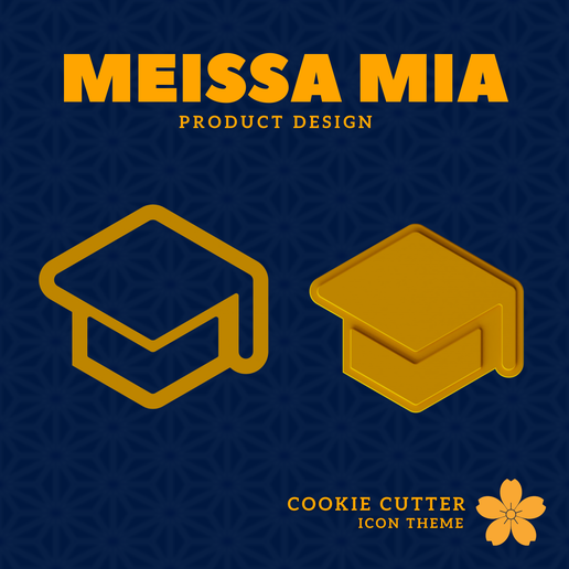 Celebrate the Moment – School Graduation Hat Cookie Cutter 3D Print 3D model