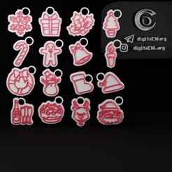 LLAVEROS-NAVIDEÑOS-PACK-02.jpg CHRISTMAS KEYCHAINS X2🎅🎅 MEGAPACK X16