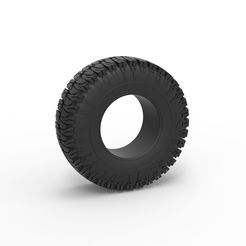 1.jpg 3D file Diecast offroad tire 100 Scale 1:25・3D printer design to download