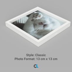 render-printorama-13x13-cm.jpg Free STL file Printorama Classic 13x13 cm - The Photo Frame from the 3D Printer・3D print design to download