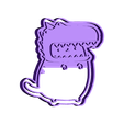 Pusheen dino.stl STL file PACK PUSHEEN THE CAT CUTTER COOKIE CORTA GALLETITAS GATO・Model to download and 3D print
