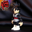 CGImages20.png Dragon Ball Z Goku Black MultiColor Flexi Print-In-Place + figure & keychain