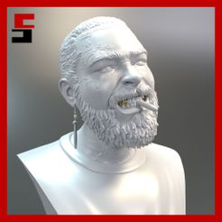 Post-Malone-Bust.jpg Fichier STL Post Malone Bust Open Mouth Statue Sculpture Head Face Austin Post・Modèle pour imprimante 3D à télécharger