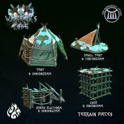TerrainPieces1.jpg Fichier 3D Scène de colonisation orque barbare Part1, sortie décembre 22・Modèle à télécharger et à imprimer en 3D