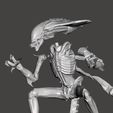 5.jpg Praetorian Xenomorph Alien - AVP 2010 Articulated dynamic pose STL for 3D printing
