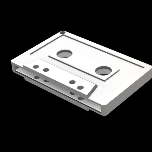 Cassette Card Holder & KeyChain 3D model
