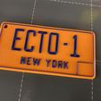 IMG_3181.jpg Ghostbusters Ecto-1 License Plate Keychain