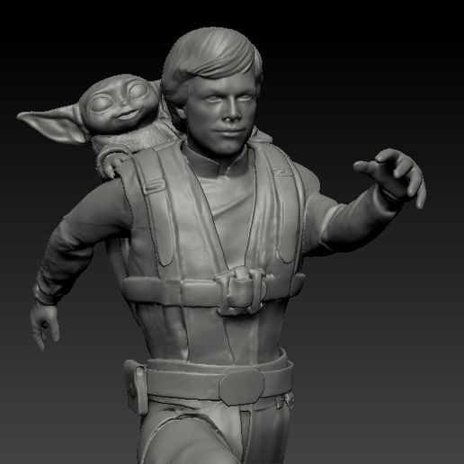 LUKE & GROGU 3D model