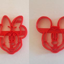 minnie cara.jpg STL file mickey and minnie cookie cutter・3D printable model to download, BlackSand3DMaker