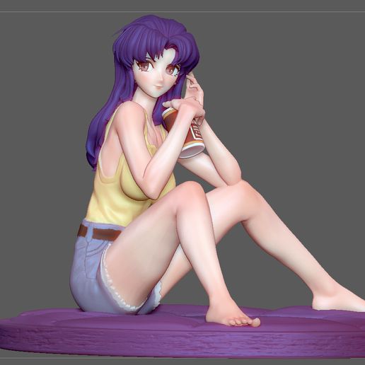 MISATO KATSURAGI EVANGELION ANIME SEXY GIRL CHARACTER 3D PRINT MODEL 3D model