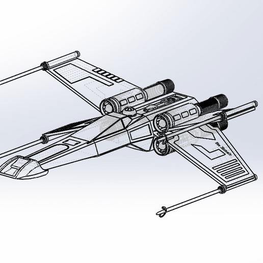 download free file x wing star wars 3d printable template cults