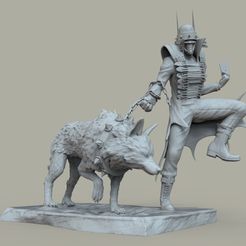 BATMAN-STL-3D.50.jpg Free 3D file BATMAN CHARACTER WITH WOLF STL・3D print object to download
