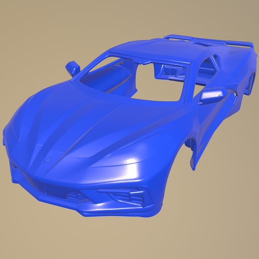🚙 Chevrolet Corvette Stingray 2020 Printable Car IN SEPARATE PARTS・ STL ...