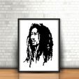 9.Bob Marley.jpg Low Poly Face Wall Sculpture 2D