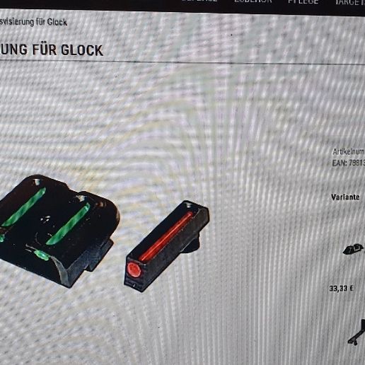 Fiber Optic rear sight and front sight for Glock 3D model