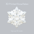 Render_SF_3.png 3D Snowflake Set of 24  STL Files for 3d Printing DiY Printable Сhristmas Décor Model Christmas Snowflake STL 3D File