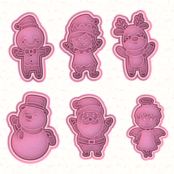 main.png Happy Christmas cookie cutter set of 6