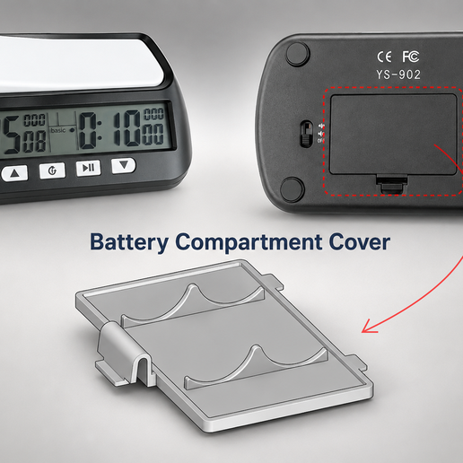 Generic Chess Clock Replacement Battery Cover