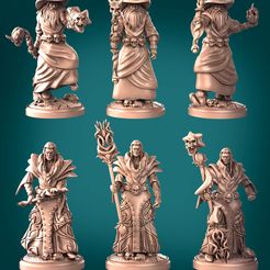 Minis-1.jpg 3D-Datei Dunkle Zauberer-Miniaturen・Modell zum Herunterladen und 3D-Drucken