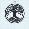 tree-of-life-pendant-11.png Tree of Life pendant, printable Sacred Tree decoration, spiritual wall art decor, tag, keychain, fridge magnet
