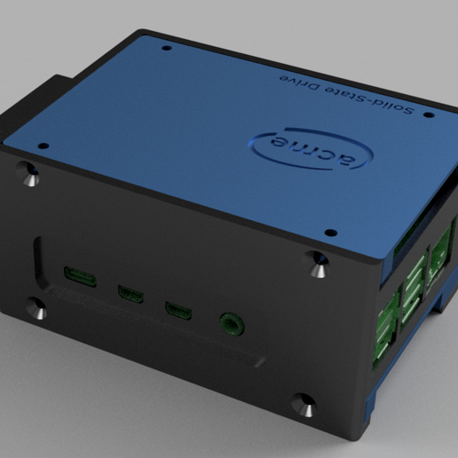 💻 Raspberry Pi 4 Case with Dual SSD Support + 40mm Fan Mount | 3D