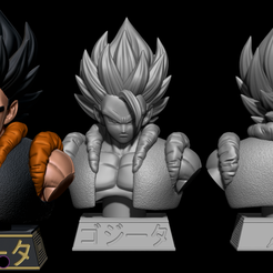 hdfgfdsgfdghfdgs.png 3D file Gogeta Bust 1-1 Scale - Dragon Ball・3D printer model to download