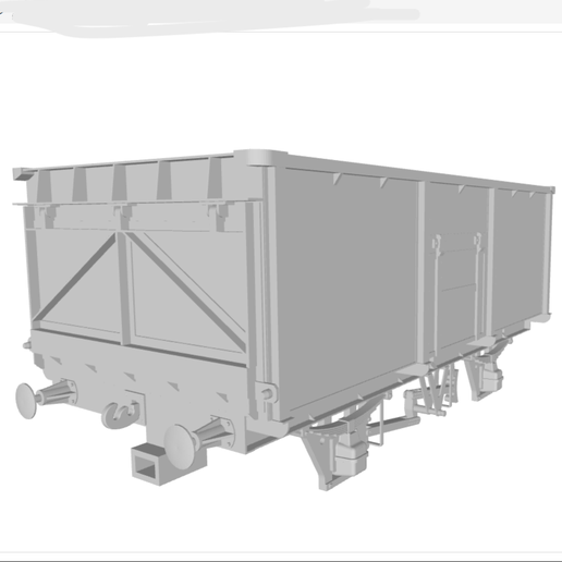 OO Gauge 16 Ton Mineral Wagon - Model Railway Wagon 3D model