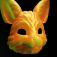 8.png Animal Fox Face Mask - Animal Cosplay Helmet 3D print model