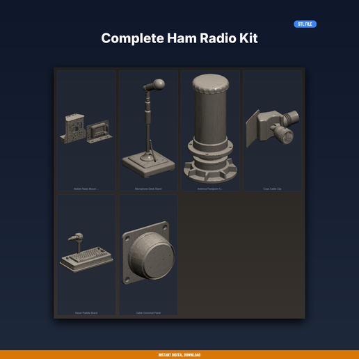 Complete Ham Radio Kit - 6-Model STL Bundle