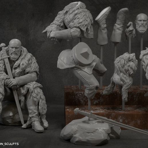 Bjorn and Ragnar Swap 3D model